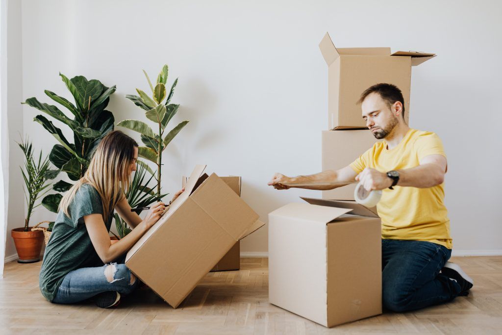 two people moving